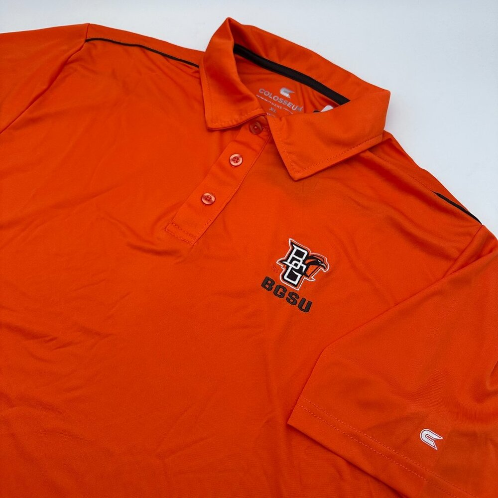 Colosseum Men's Bowling Green University Falcons Golf Polo Shirt, Orange/Brown